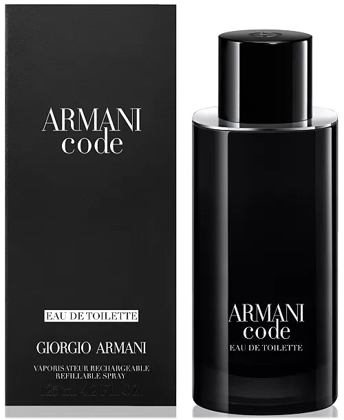 Armani Code by Giorgio Armani, 4.2 oz EDT Refillable Spray for Men